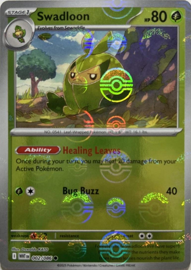 White Flare Swadloon [Poke-Ball] Pokémon card